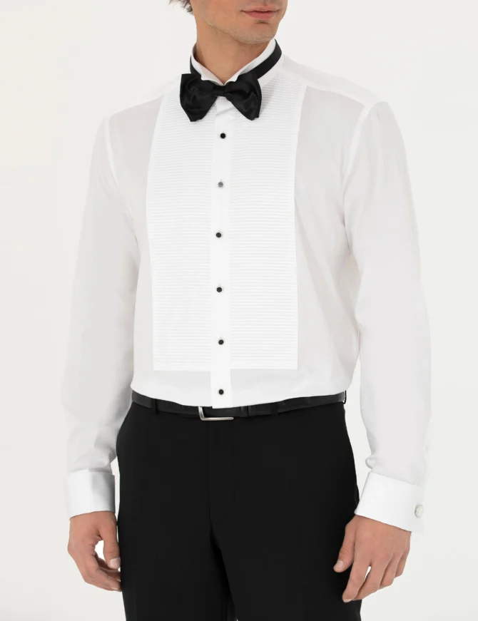 WHITE TUXEDO SHIRT - Image 6