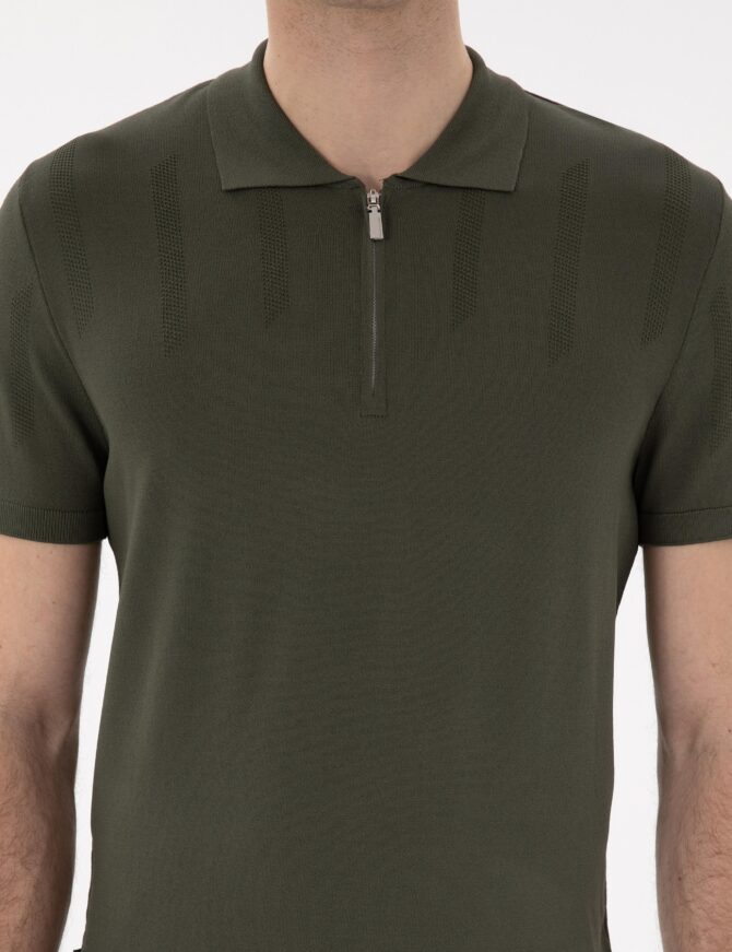 GREEN POLO KNIT T-SHIRT - Image 5