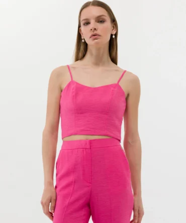 WOMAN PINK CROP TOP