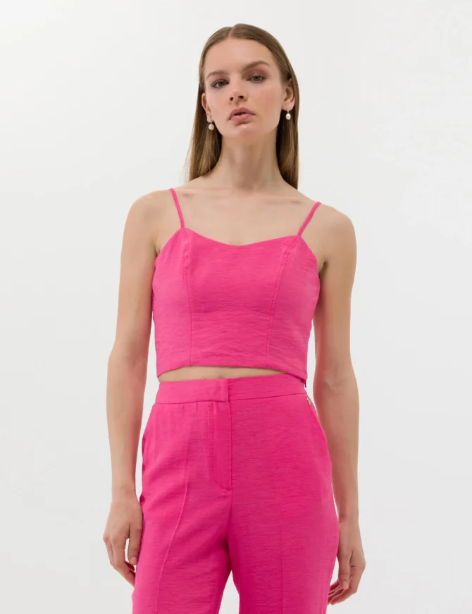 WOMAN PINK CROP TOP