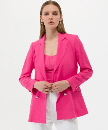 WOMAN PINK DOUBLE BREASTED JACKET