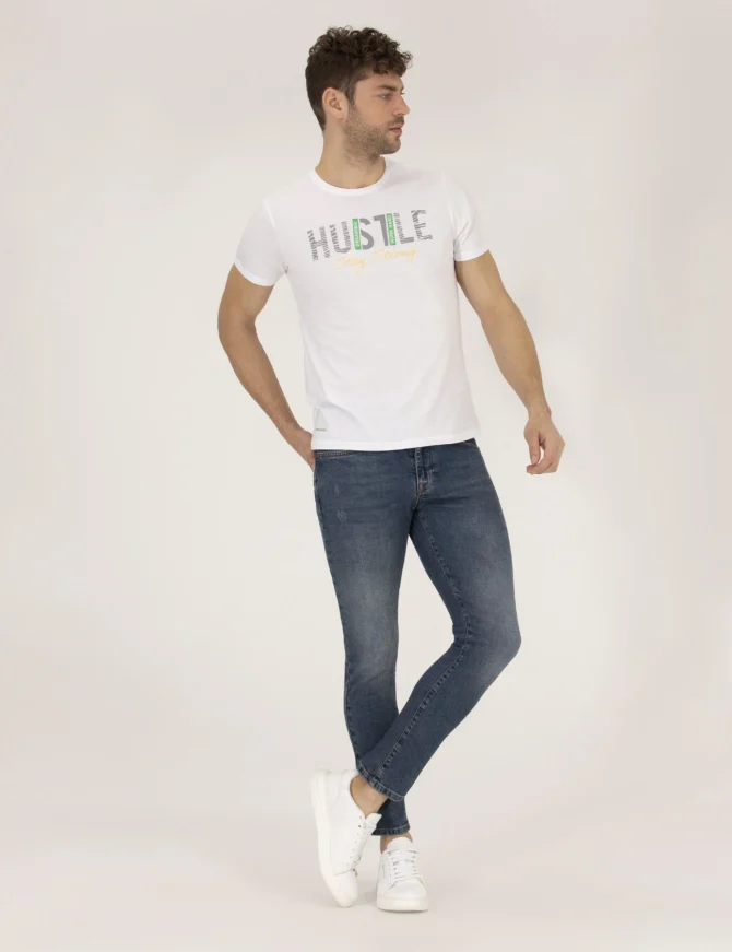 WHITE PRINTED T-SHIRT - Image 3