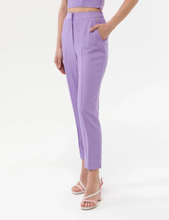 WOMAN PURPLE TROUSERS - Image 3