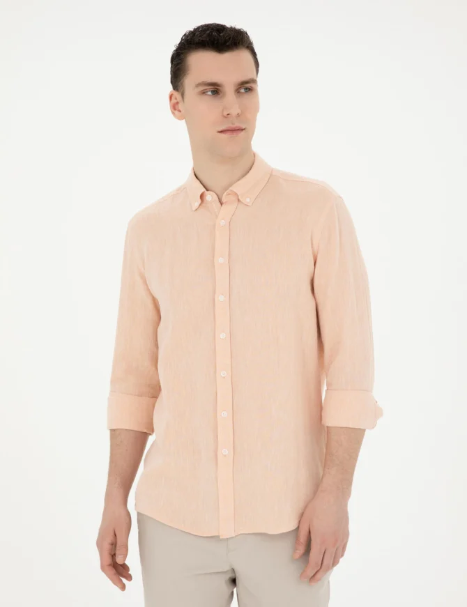 PINK LINEN SHIRT - Image 3