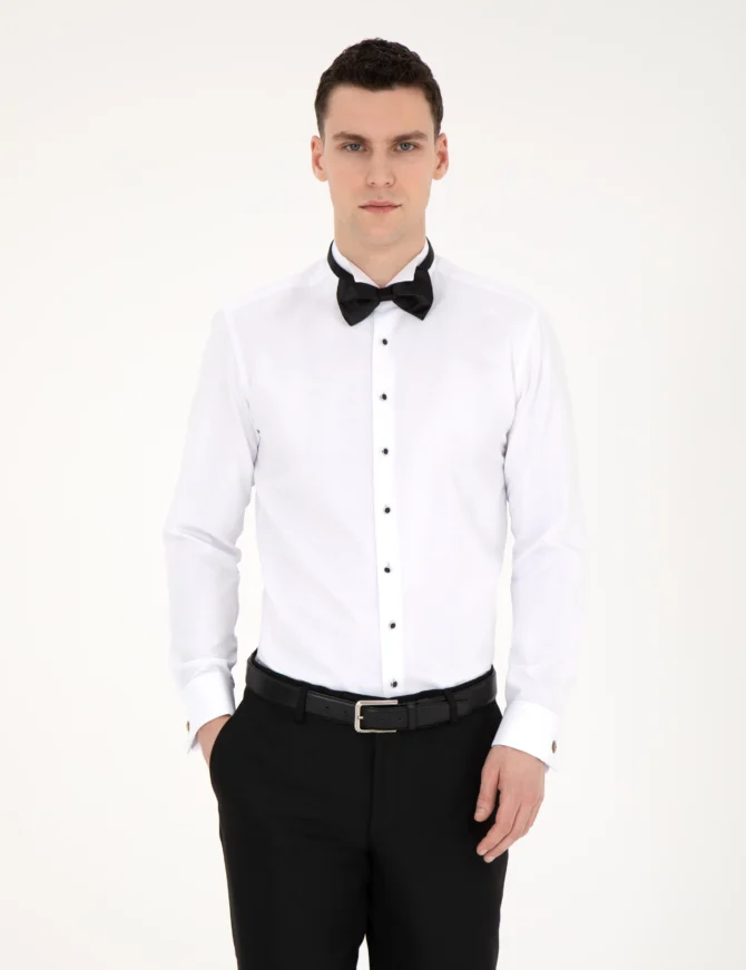 WHITE TUXEDO SHIRT - Image 2