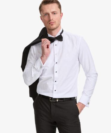 WHITE TUXEDO SHIRT