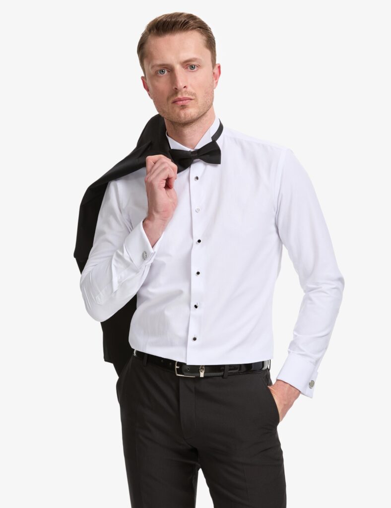 WHITE TUXEDO SHIRT