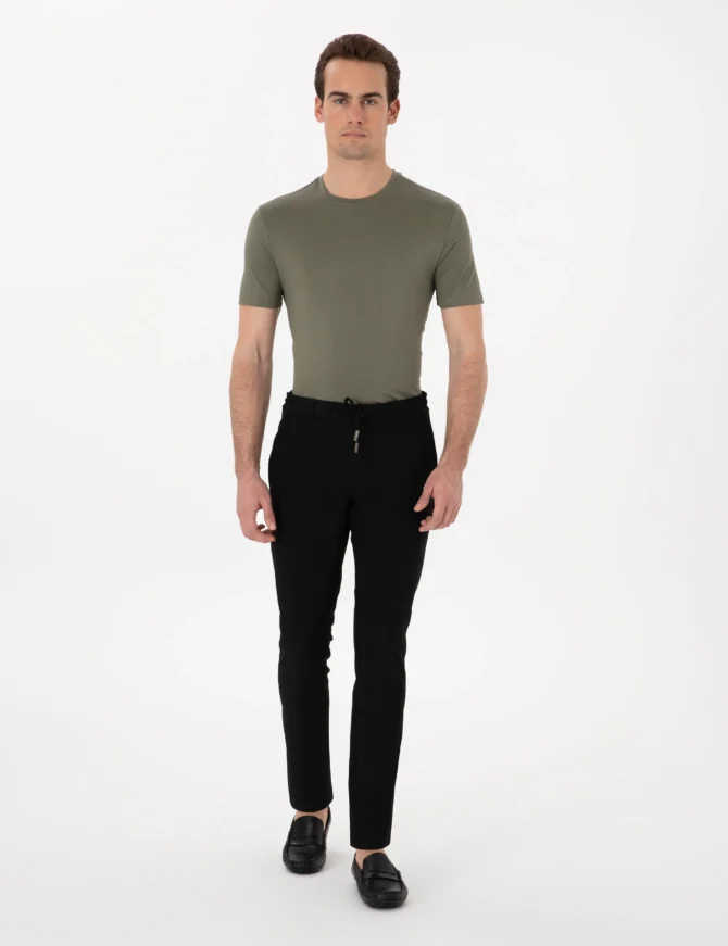 BLACK JOGGER TROUSERS - Image 3