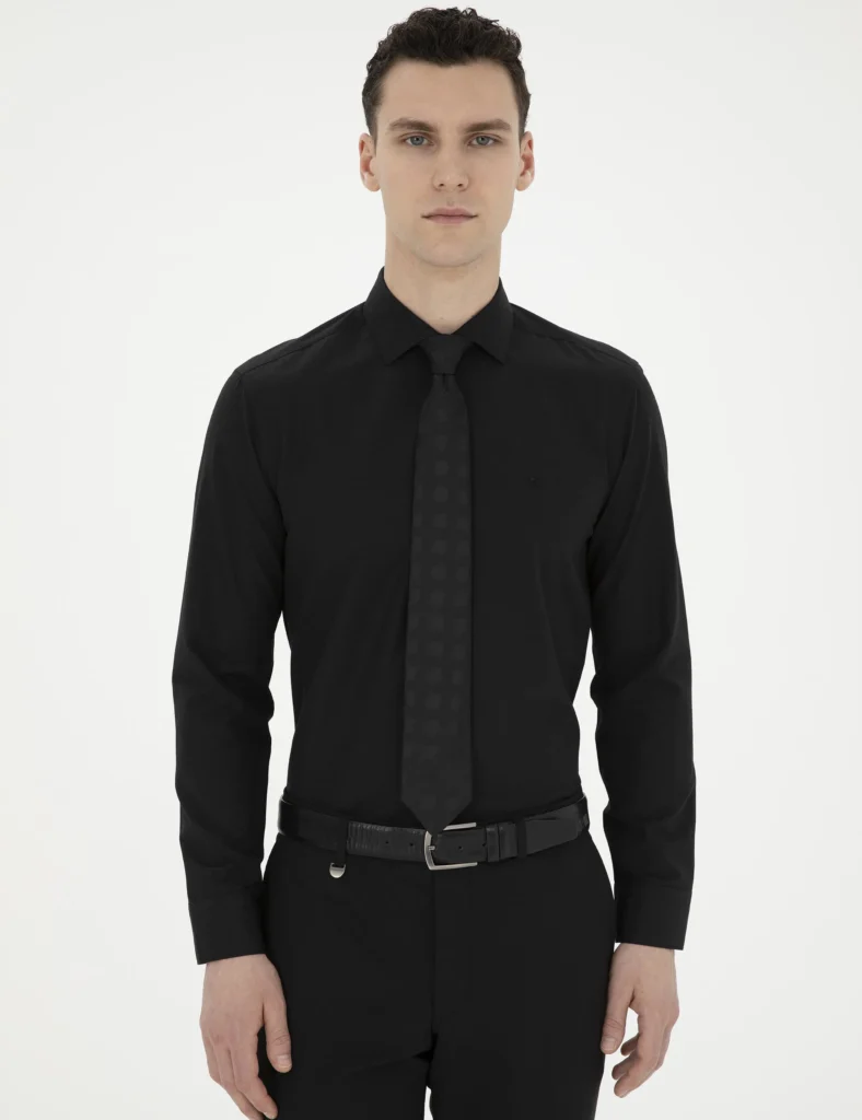 BLACK LONGSLEEVE CLASSIC SHIRT thumbnail 2