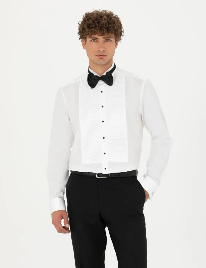 WHITE TUXEDO SHIRT - Image 3