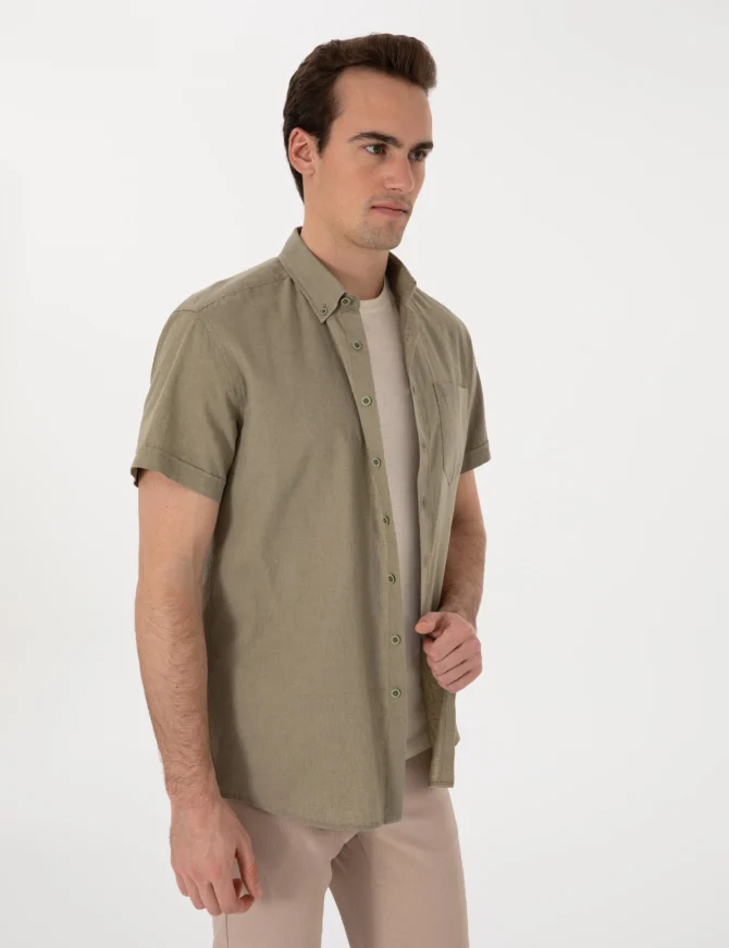 GREEN SHORT SLEEVE SHIRT - Image 3