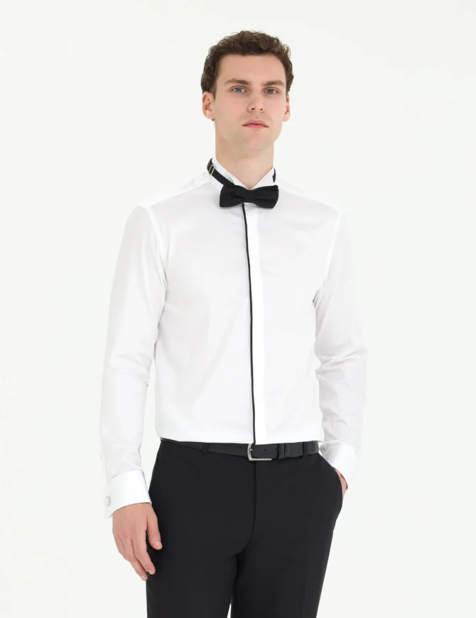 WHITE TUXEDO SHIRT - Image 3