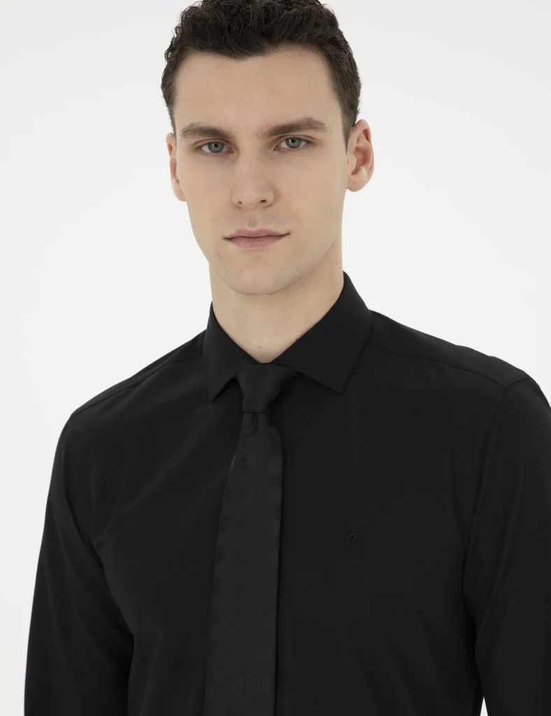 BLACK LONGSLEEVE CLASSIC SHIRT thumbnail 4