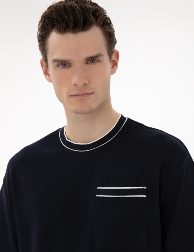 NAVY BLUE T-SHIRT - Image 4