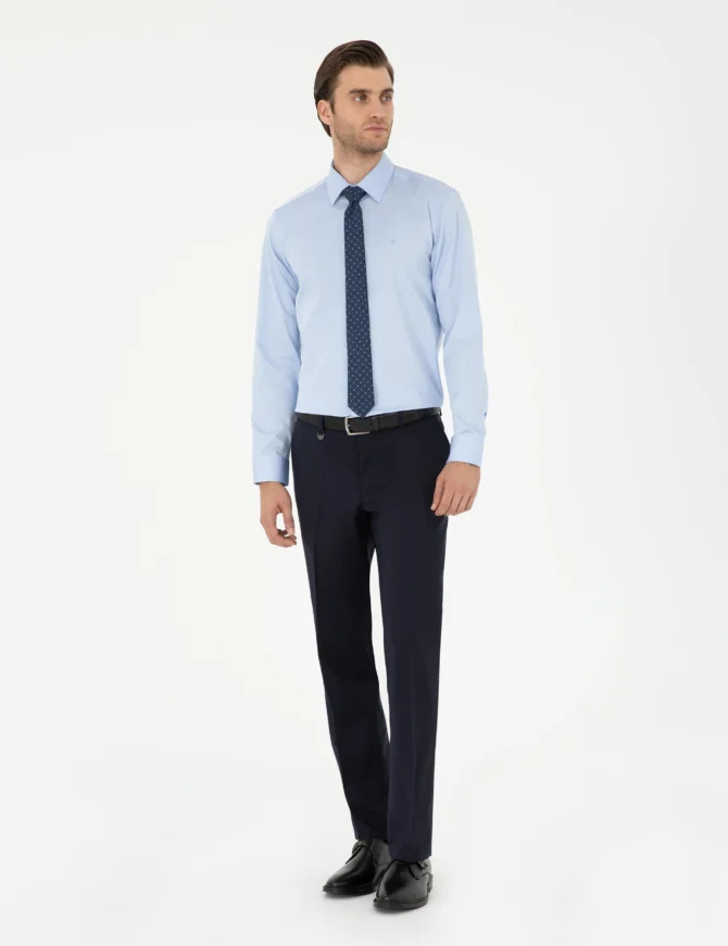 BLUE LONGSLEEVE CLASSIC SHIRT - Image 4