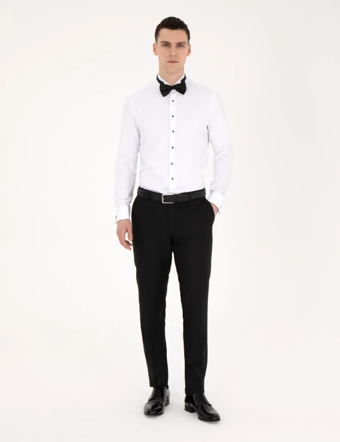 WHITE TUXEDO SHIRT - Image 4
