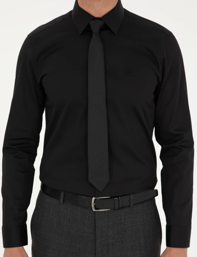 BLACK LONGSLEEVE CLASSIC SHIRT - Image 6