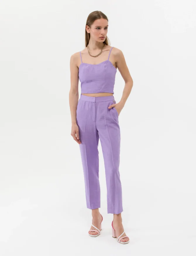 WOMAN PURPLE CROP TOP - Image 4
