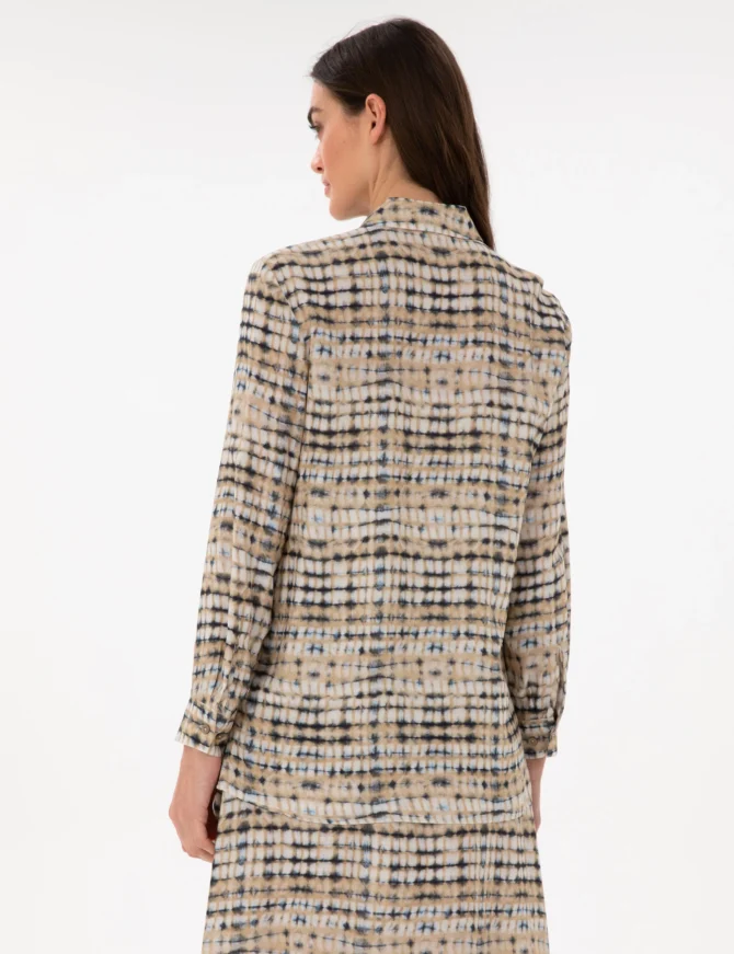 WOMAN BEIGE TEXTURED SHIRT - Image 5