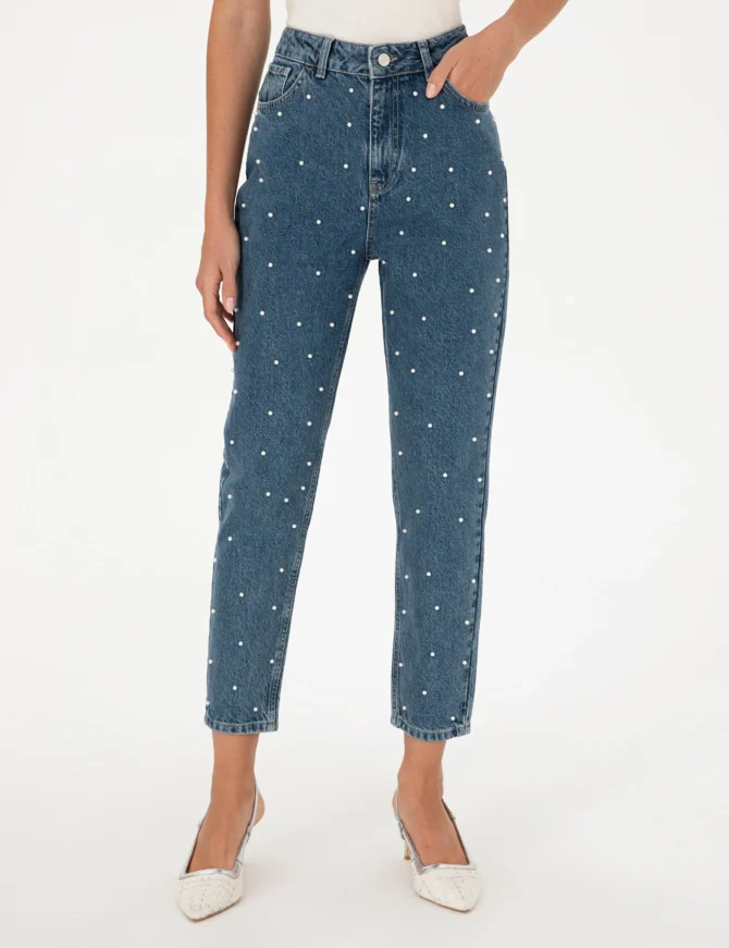 WOMAN BLUE PEARL JEANS - Image 2