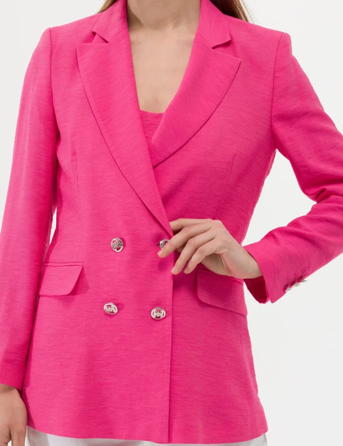 WOMAN PINK DOUBLE BREASTED JACKET - Image 6