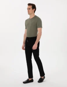 NAVY JOGGER TROUSERS - Black