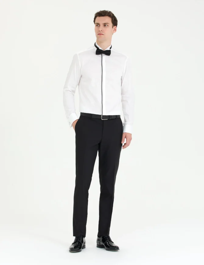 WHITE TUXEDO SHIRT - Image 4