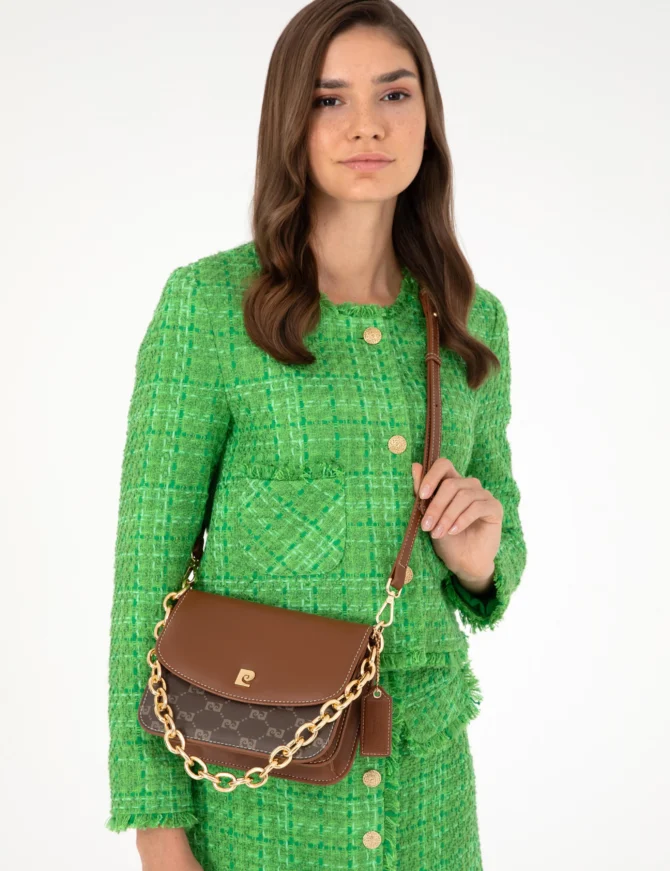 WOMAN BROWN CROSSBODY BAG