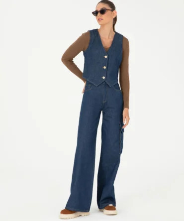 WOMAN NAVY JEANS