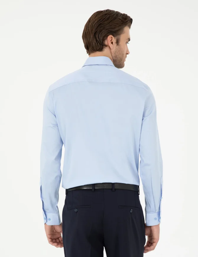BLUE LONGSLEEVE CLASSIC SHIRT - Image 5
