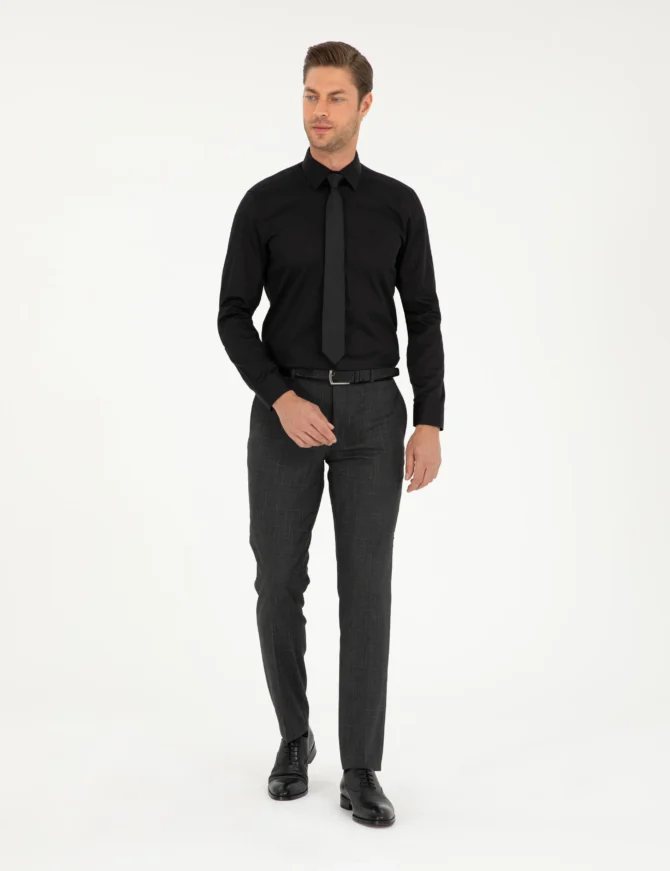 BLACK LONGSLEEVE CLASSIC SHIRT - Image 2