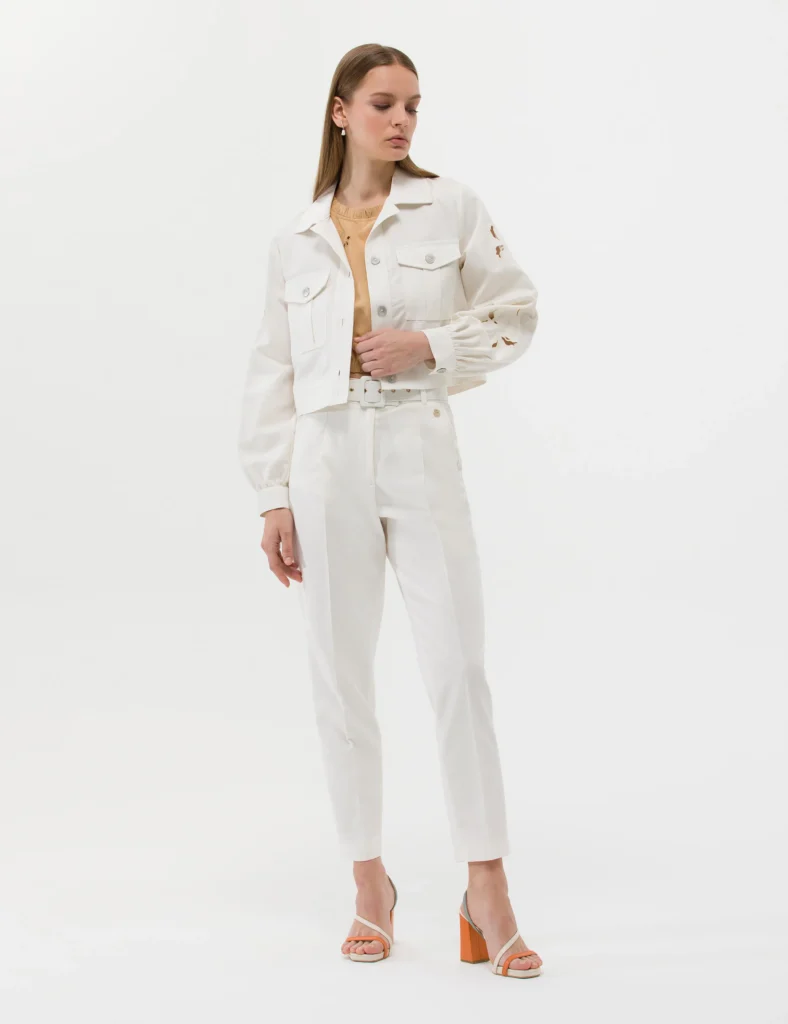 WOMAN WHITE LINEN JACKET thumbnail 4