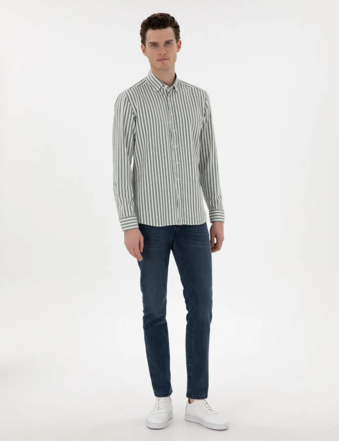 GREEN STRIPED SHIRT - Image 5