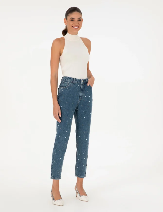 WOMAN BLUE PEARL JEANS - Image 3