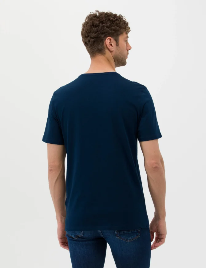 NAVY BLUE PRINTED T-SHIRT - Image 4
