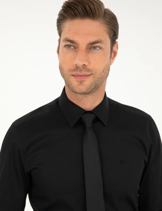 BLACK LONGSLEEVE CLASSIC SHIRT - Image 4