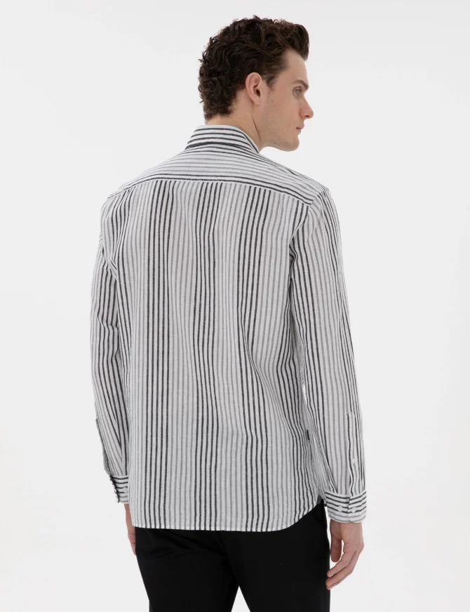 BLACK STRIPED SHIRT - Image 5