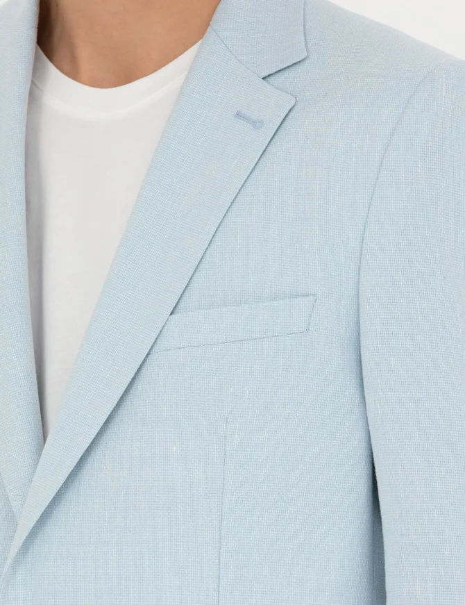 LIGHT BLUE LINEN JACKET - Image 7