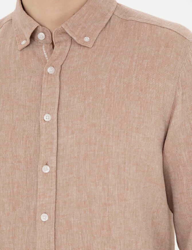 BROWN LINEN SHIRT - Image 7