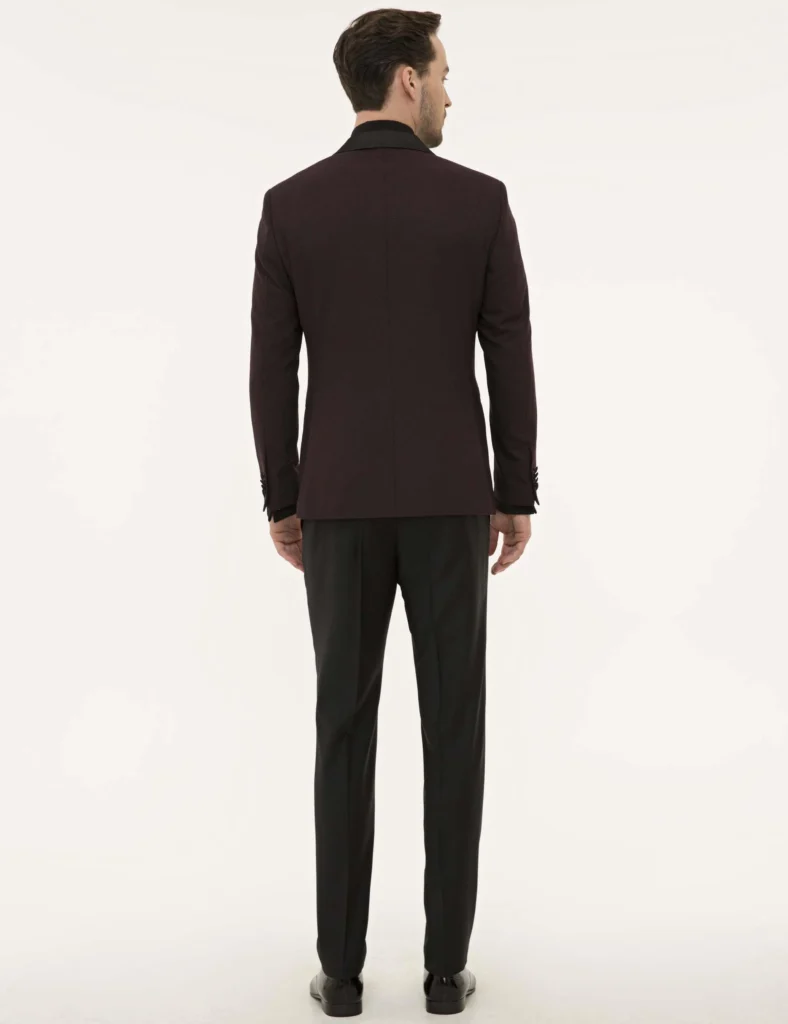 DARK RED GROOM TUXEDO thumbnail 4
