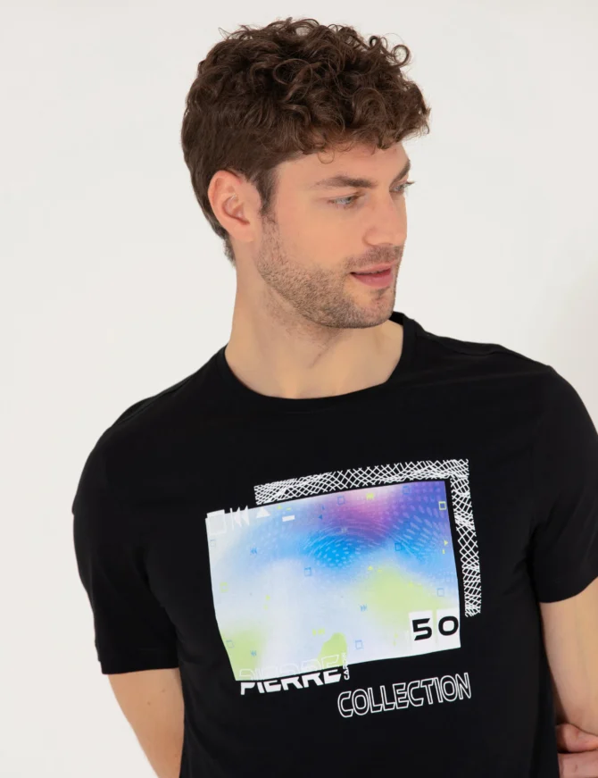BLACK PRINTED T-SHIRT - Image 6
