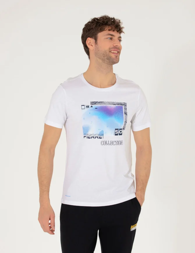 WHITE PRINTED T-SHIRT