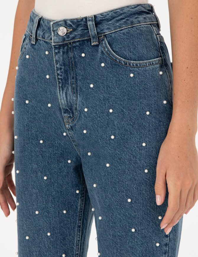 WOMAN BLUE PEARL JEANS - Image 5