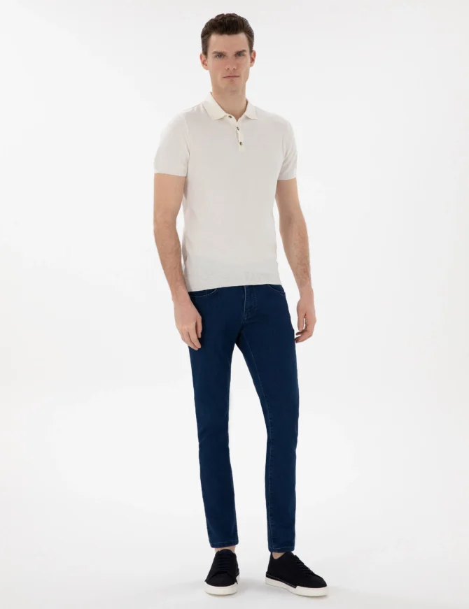 NAVY BLUE DENIM JEANS - Image 2