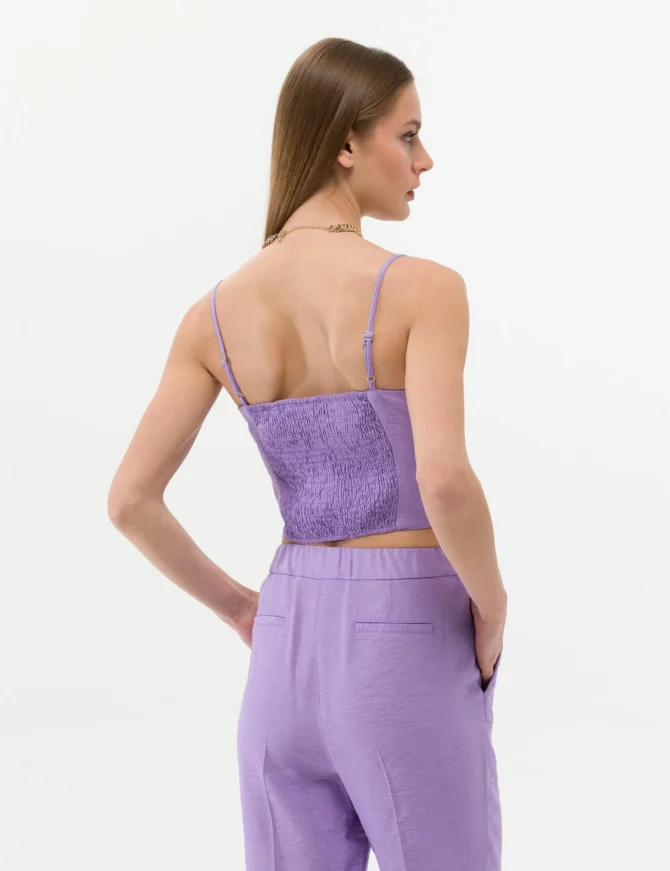 WOMAN PURPLE CROP TOP - Image 5