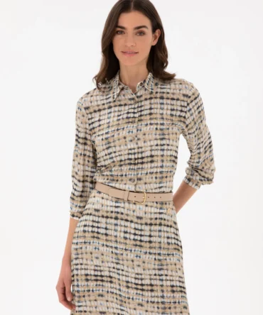WOMAN BEIGE TEXTURED SHIRT