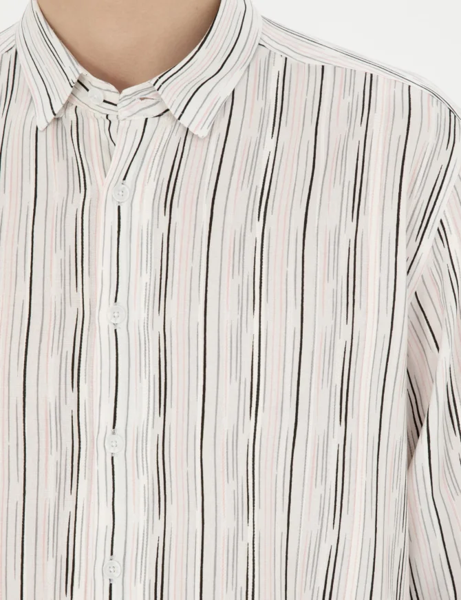 WHITE STRIPED SHIRT - Image 7