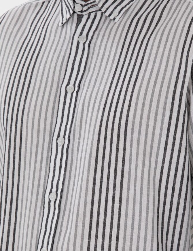 BLACK STRIPED SHIRT - Image 7