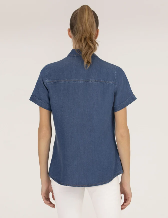 WOMAN BLUE JEAN SHIRT - Image 5