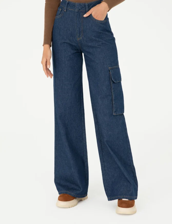 WOMAN NAVY JEANS VEST - Image 2
